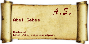 Abel Sebes névjegykártya